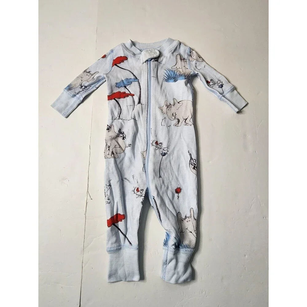 Hanna Andersson HannaSoft Stretch Sleeper 0-3months Dr. Seuss Horton Hears A Who